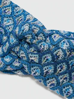 Bandeau en viscose à motif coquille lamé