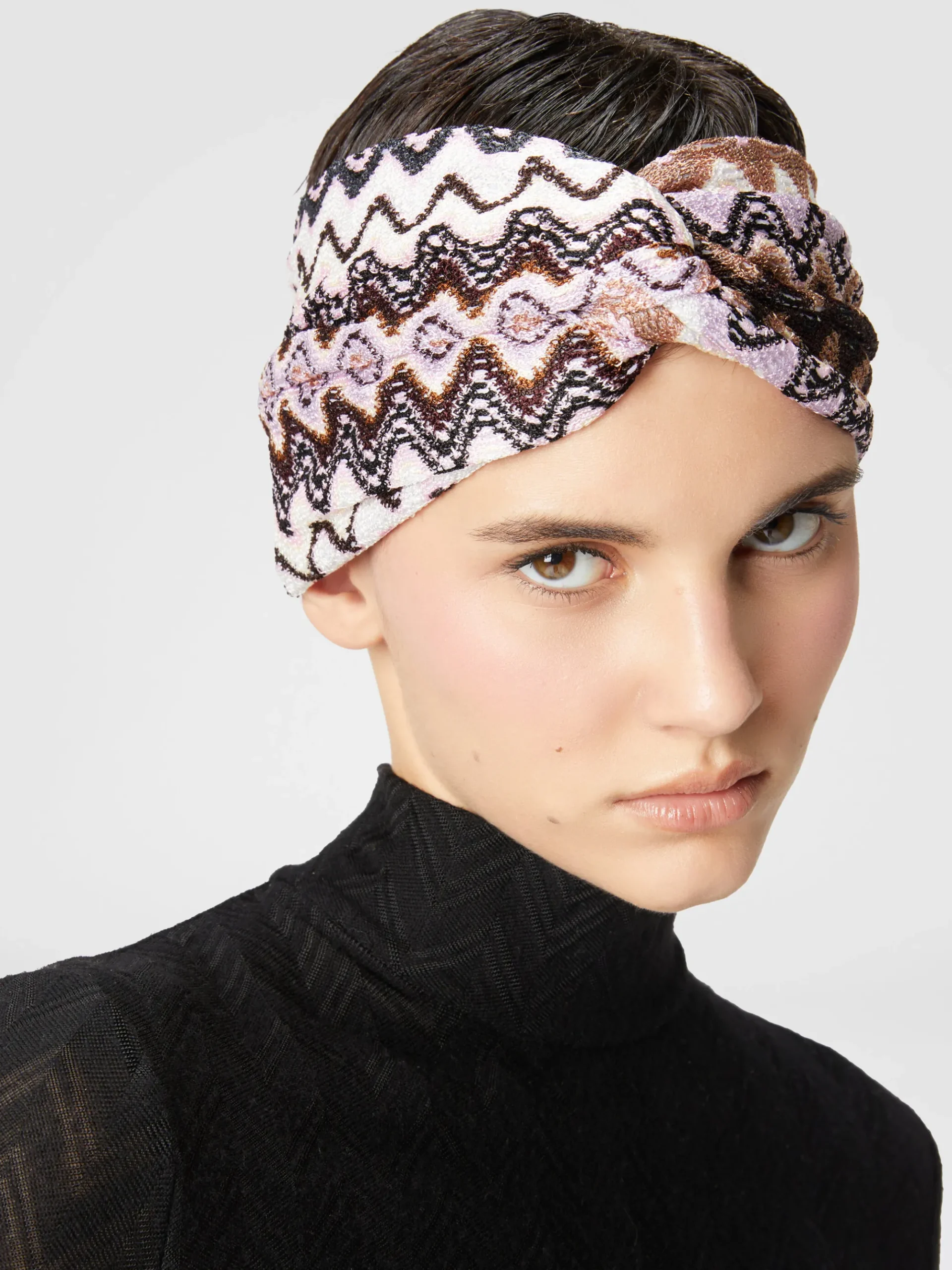 Bandeau en viscose chevron