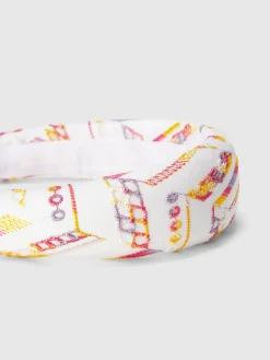 Bandeau pour cheveux avec broderie zig zag