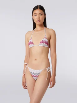 Bikini à crochet à zig zag avec lurex