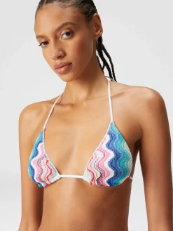 Bikini à motif ondulé avec lurex