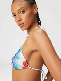 Bikini à motif ondulé avec lurex