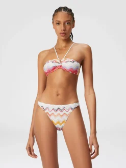Bikini à motif ondulé avec lurex