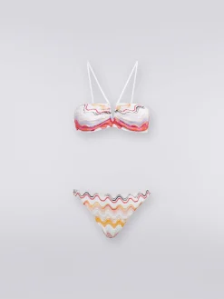Bikini à motif ondulé avec lurex