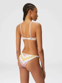 Bikini à motif ondulé avec lurex
