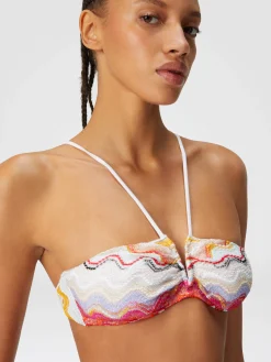 Bikini à motif ondulé avec lurex