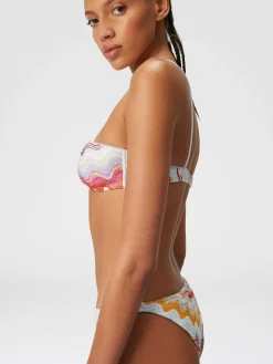 Bikini à motif ondulé avec lurex