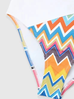 Bikini avec top à imprimé zig zag