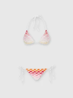 Bikini effet dentelle dégradé avec lurex