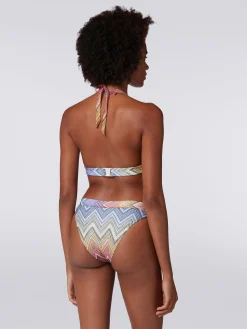 Bikini en tissu à imprimé à zig zag
