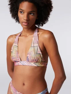 Bikini en tissu à imprimé à zig zag