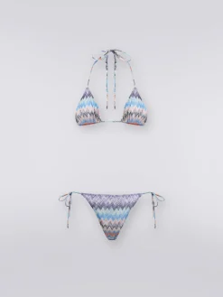 Bikini en viscose à chevrons flammé