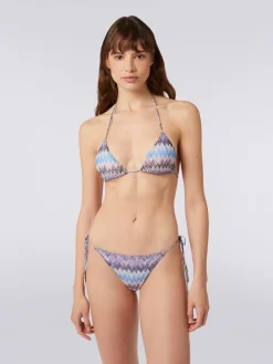 Bikini en viscose à chevrons flammé