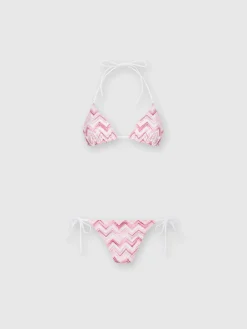 Bikini en viscose mélangée zigzag flammé