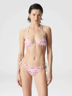Bikini en viscose mélangée zigzag flammé
