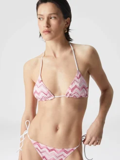Bikini en viscose mélangée zigzag flammé