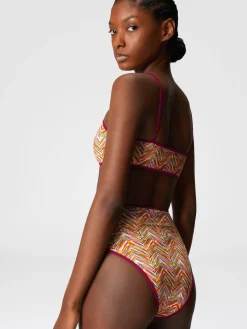 Bikini réversible avec imprimé et bas montant
