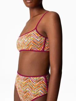 Bikini réversible avec imprimé et bas montant