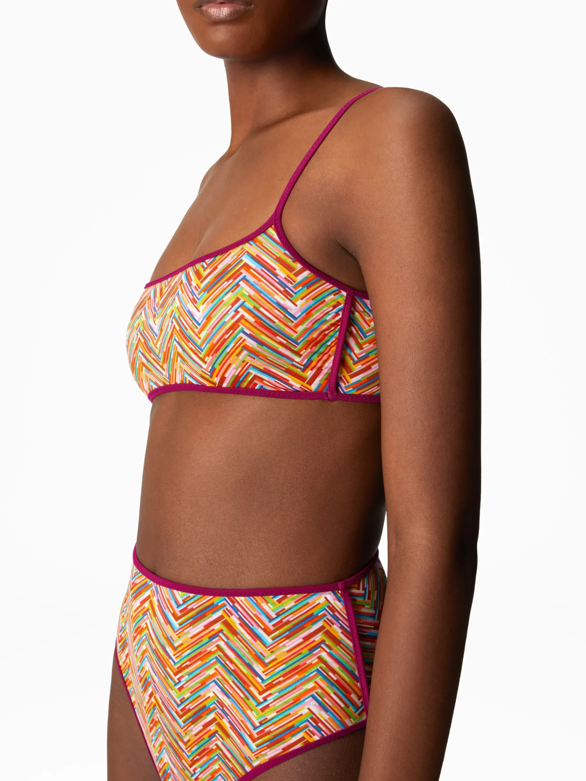 Bikini réversible avec imprimé et bas montant