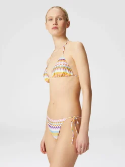 Bikini stretch à imprimé zig-zag