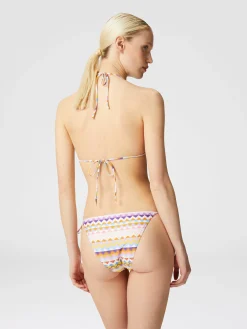 Bikini stretch à imprimé zig-zag