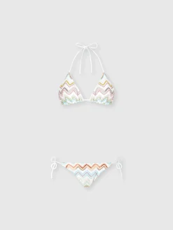 Bikini triangle avec zigzag lamé 3D