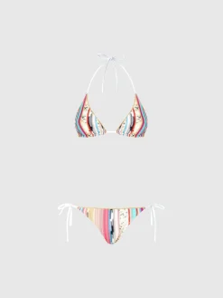 Bikini triangle en viscose lamé flammé