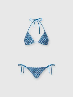 Bikini triangle en viscose lamé