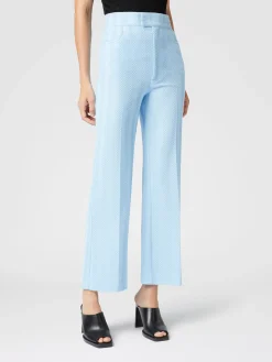 Blazer à simple boutonnage en coton et viscose zigzag ton sur ton