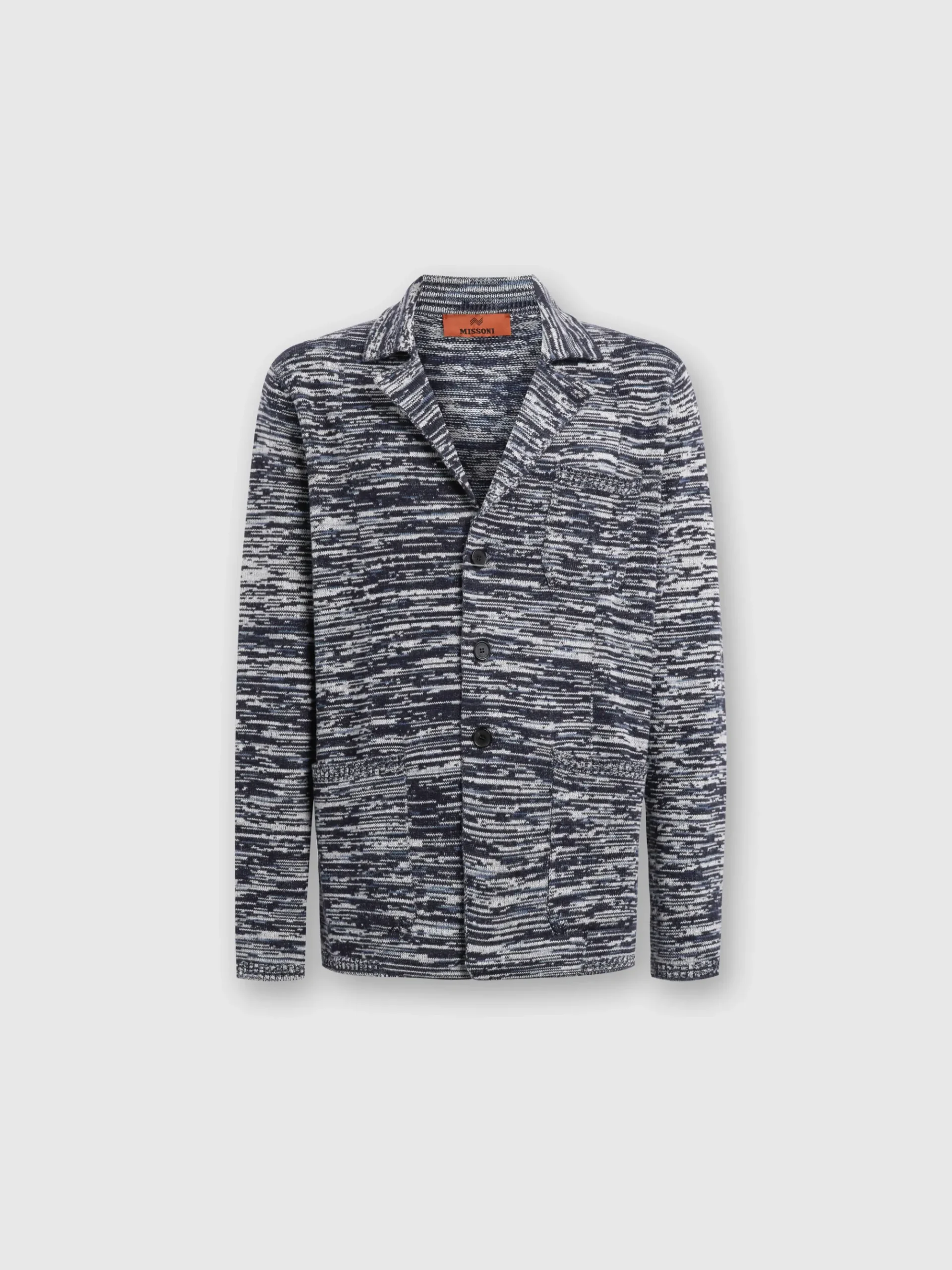 Blazer en cachemire chiné déstructuré