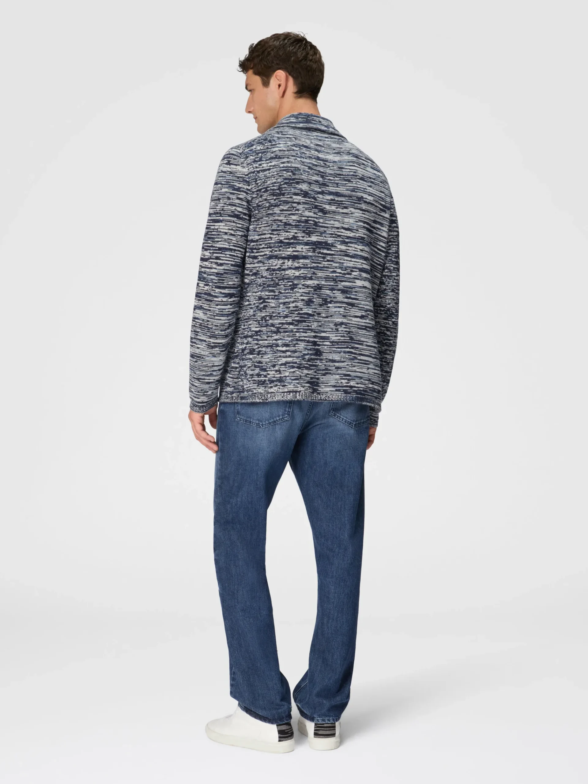 Blazer en cachemire chiné déstructuré