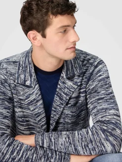 Blazer en cachemire chiné déstructuré