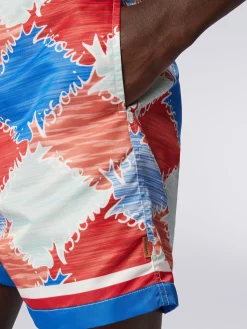 Boxer de bain en nylon flammé avec logo