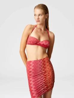 Cache-couche Minskirt en nylon zigzag lamé stretch