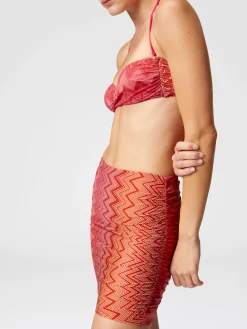 Cache-couche Minskirt en nylon zigzag lamé stretch