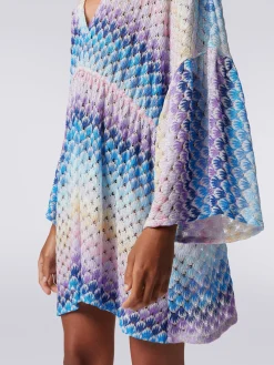 Caftan court à effet dentelle avec lurex