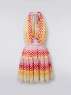 Caftan court à effet dentelle dégradé avec lurex