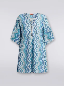 Caftan court avec fermeture nouée tressée