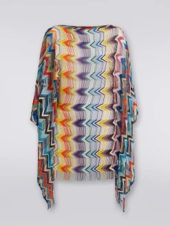 Caftan court en viscose à franges