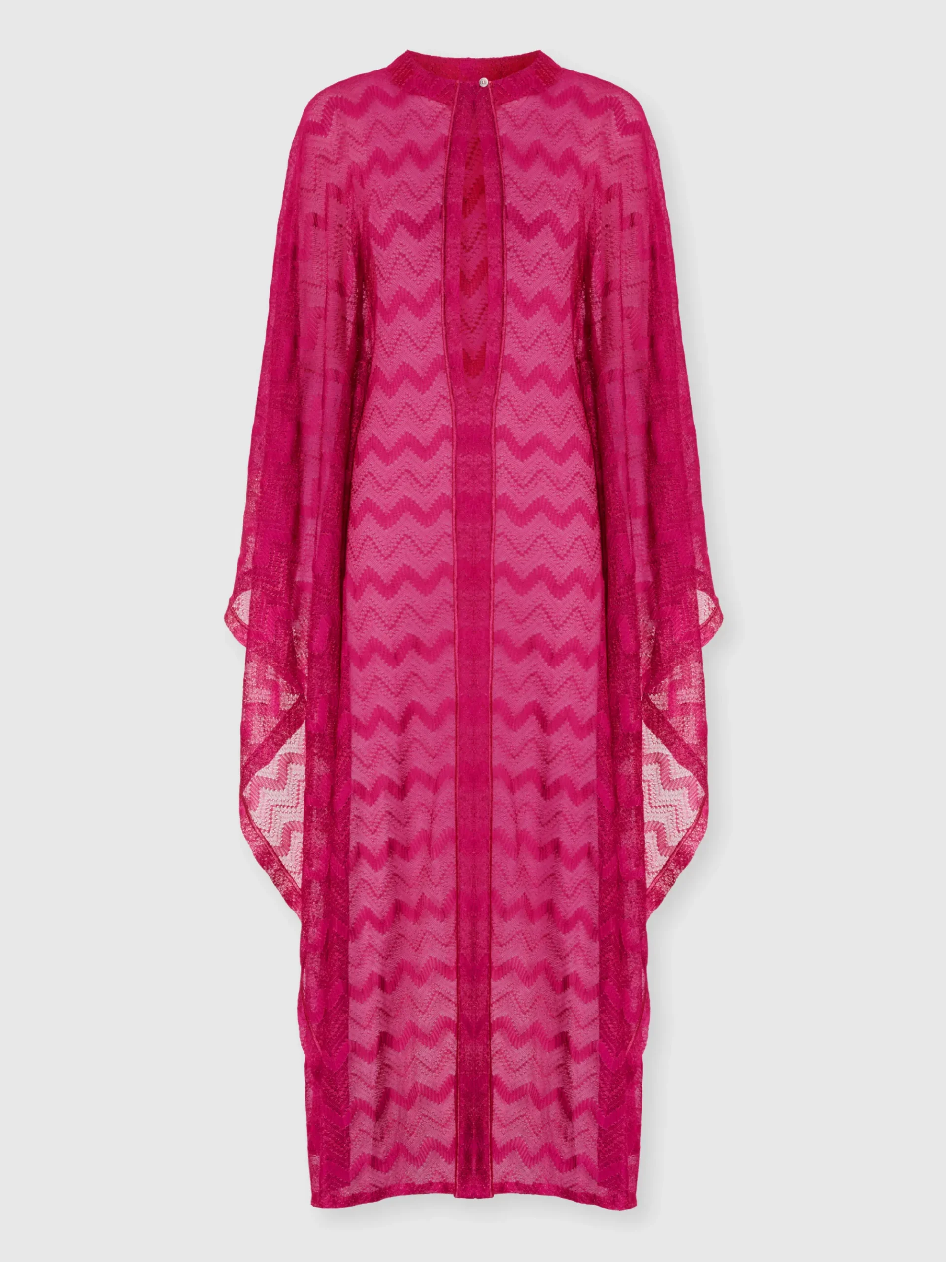 Caftan long couvrant en viscose lamée zigzag