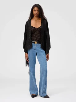 Cape en viscose avec détails lumineux