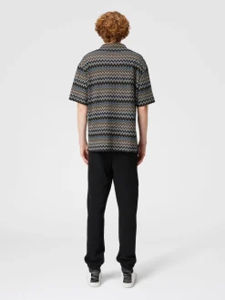 Chemise coupe bowling en coton zigzag