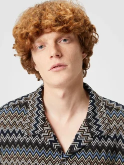 Chemise coupe bowling en coton zigzag