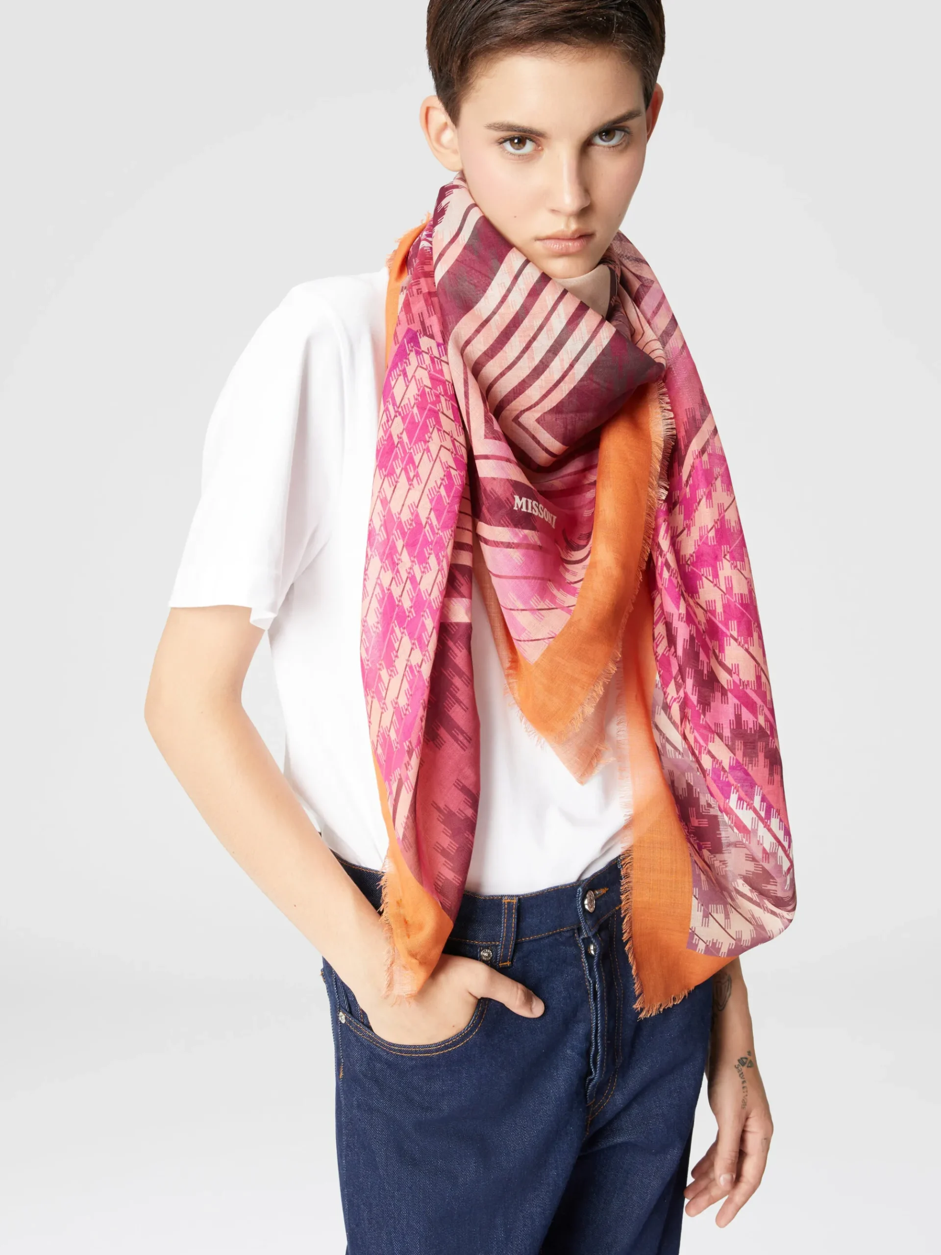 Châle en soie et coton