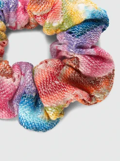 Chouchou en maille avec motif chevron