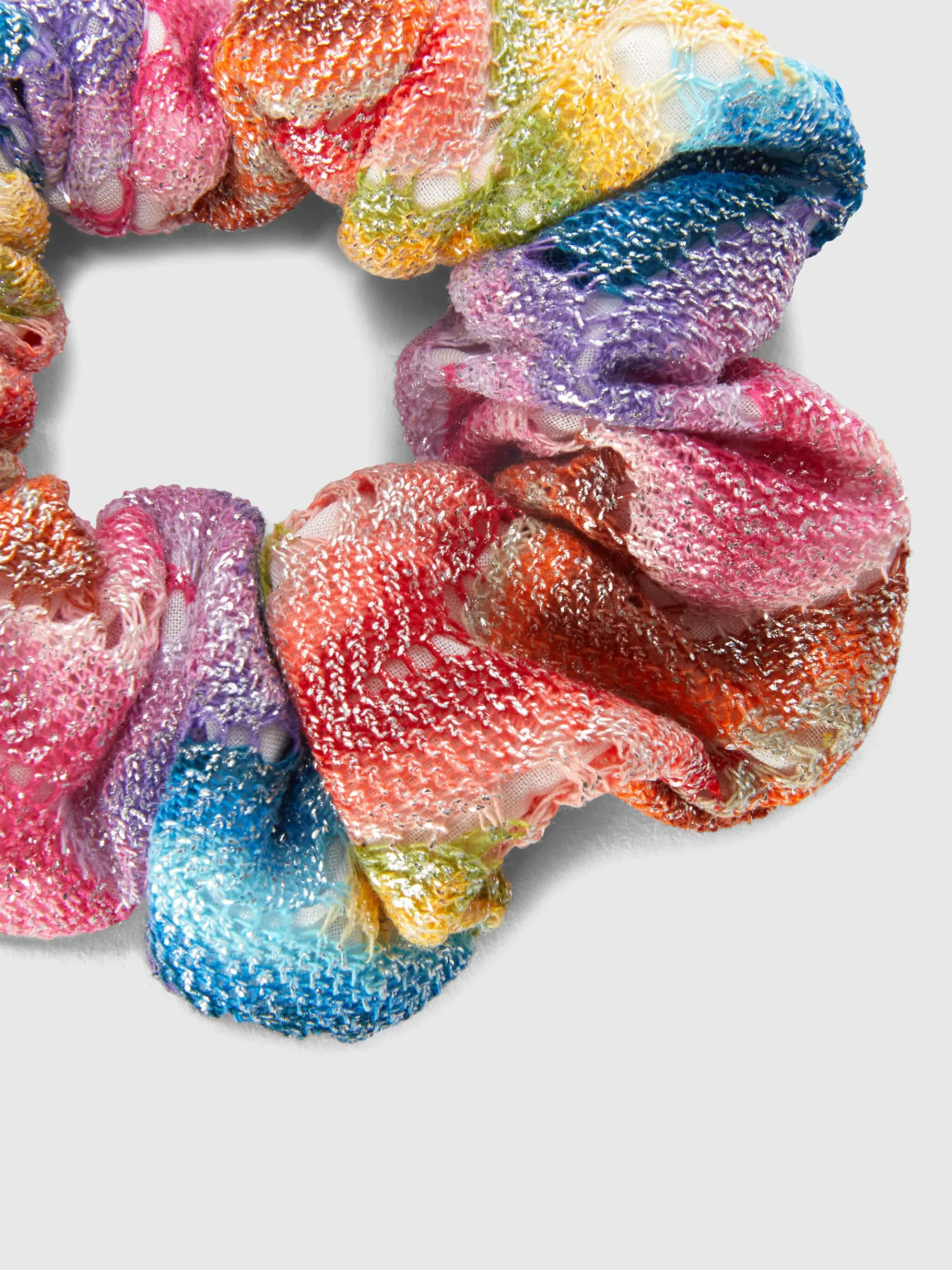 Chouchou en maille avec motif chevron