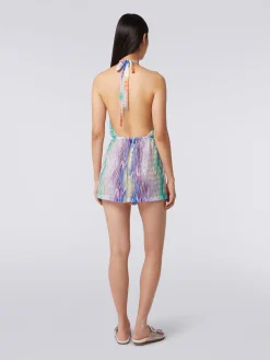 Combinaison de plage courte à imprimé tie and dye