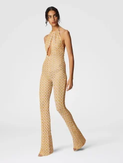 Combinaison longue avec décolleté goutte d'eau et détail cut-out