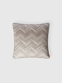 Coussin Layers 40x40cm en satin de coton à chevron