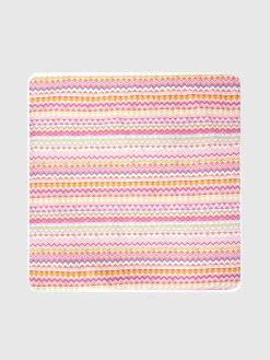 Couverture en 100 % coton avec imprimé zigzag